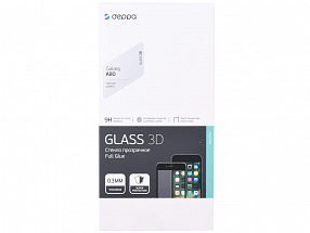 Защитное стекло 3D Deppa Full Glue для Samsung Galaxy A80 (2019), 0.3 мм, черная рамка