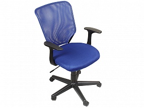 Кресло офисное COLLEGE H-8828F синий ткань, сетчатый акрил, 120 кг, крестовина и подлокотники черный пластик. (ШxГxВ), см  58x52x86-96