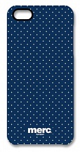 Чехол пластиковый Merc printed Polkerdot для iPhone 5, 5S синий