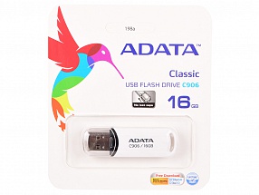 Внешний накопитель 16GB USB Drive ADATA USB 2.0 C906 white AC906-16G-RWH
