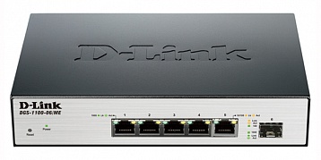 Коммутатор D-Link  DGS-1100-06/ME/A1B Настраиваемый коммутатор 2 уровня с 5 портами 10/100/1000Base-T и 1 портом 100/1000Base-X SFP