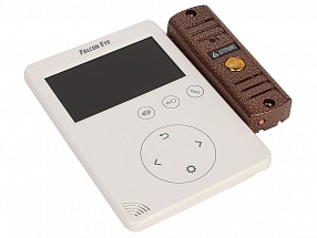 Комплект видеодомофона FE-PLUS (FE-VELA  + AVP-508 PAL) Цветной видеодомофон TFT LCD экран 4.3", сенсорные кнопки, 4-х проводной. подключение: 2 панел