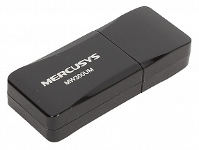 Адаптер Mercusys MW300UM Мини USB-адаптер 300 Мбит/с  2,4 ГГц, 2 встроенные антенны