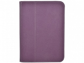 Чехол Jet.A SC10-26 для планшета Samsung Galaxy Tab4 10.1" из натуральной кожи, Фиолетовый/Серый интерьер 