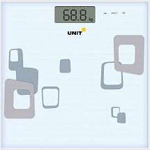 Весы напольные электронные UNIT UBS-2220 (Цвет: Белый); стекло, Диагностические, 180кг. 100гр.