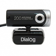 Камера интернет Dialog WC-25U Black 2.0M, автофокус, встр. микрофон, UVC, USB 2.0