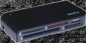 Картридер <All-in-1> USB 2.0 (external) Sema, Black (SFD-321F/Q1BR) 