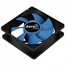 Вентилятор Aerocool Force 8 Blue, 80x80x25мм, 1500 об./мин., разъем MOLEX 4-PIN + 3-PIN, 28.3 dBA  