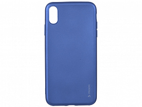 Чехол Deppa Case Silk для Apple iPhone XS Max, синий металлик