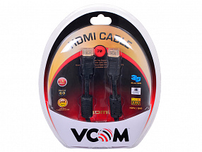 Кабель VCOM HDMI 19M/M ver:1.4-3D, 3m, позолоченные контакты, 2 фильтра  VHD6020D-3MB  Blister