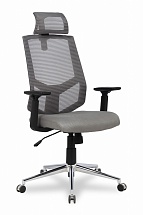 Кресло офисное COLLEGE HLC-1500F-1D-2 Серый, сетчатый акрил,120 кг, крестовина хром,твердые подлокотники,высота спинки 42см, (ШxГxВ), см 66x59x98-108