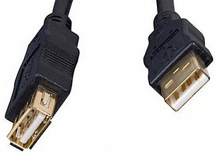 Кабель удлинитель USB 2.0 AM/AF Gembird PRO CCP-USB2-AMAF-10 3.0м,  черный, пакет