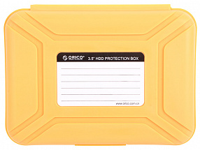 Чехол для HDD/SSD  ORICO PHX-35-OR, противоударный PP пластик, влагозащита, желтый, 178мм. x 128мм. x 29.2мм. 