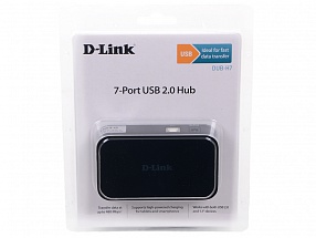 Концентратор USB D-Link DUB-H7/B/D2A Компактный концентратор с 7 портами USB 2.0