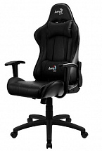 Игровое кресло Aerocool AC100 AIR All Black , черное, до 150 кг, ШxДxВ : 69x70x121-131см, газлифт класс 3 до 100 мм, механизм "Бабочка"