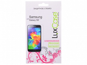 Защитное стекло для Samsung Galaxy S5, 131,7х65,5 (Суперпрозрачная), LuxCase 