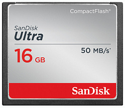 Карта памяти Compact Flash 16Gb SanDisk Ultra (SDCFHS-016G-G46)