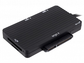 ORIENT UHD-508 Адаптер USB 3.0 to SATA 6Gb/s (ASM1153E, поддержка UASP) SSD & HDD 2.5"/3.5", встр. картридер microSD/SD, USB3.0 HUB 2 порта, гнездо до