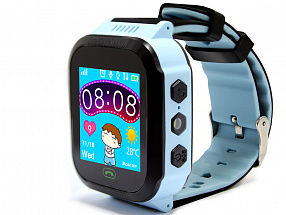 Умные часы детские GiNZZU® GZ-502 blue 1.44" Touch/micro-SIM/GPS/LBS/Wi-Fi геолокация