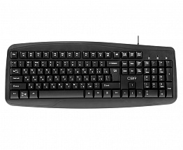 Клавиатура проводная CBR KB 151 полноразмерная, USB, 104 клавиши, ABS-пластик, длина кабеля 1,8 м