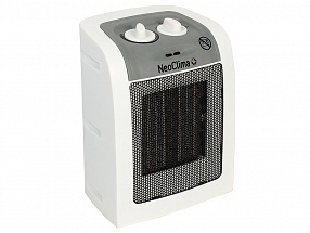 Тепловентилятор Neoclima PTC-03 керамический, 1,5 кВт., не сушит воздух, S-15 м²., вентиляция без нагрева, белый