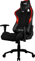 Игровое кресло Aerocool AERO 1 Alpha Black Red , цвет черно-красный, Air Mesh ткань + ПВХ, до 150 кг, ШxДxВ: 68x70x125-133см