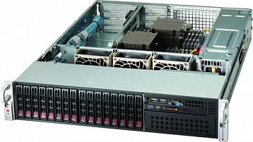 Корпус Supermicro CSE-213A-R740WB 2U, up 16x2.5 Hot Plug SAS/SATA, 16 ports SAS2 Bkpln, ODD slot, 2x740W (RPS), Rack Rails, 3xFAN, 13.68"x13"