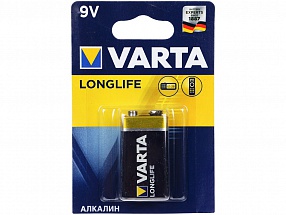 Батарейка VARTA LONGLIFE 9V/6LR61, 1шт. в блистере