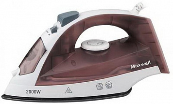 Утюг Maxwell MW-3049(ВN), 2000 Вт., самоочистка, вертикальное отпаривание, коричневый