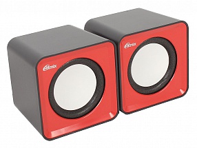 Колонки RITMIX SP-2020 2.0 Black+Red 2x2.5 Вт, 90-20000 Гц, mini Jack, USB