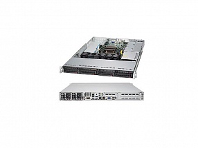 Серверная платформа Supermicro SYS-5018R-WR 1U 1xLGA2011-3, C612, 8xDDR4, up 4x3.5", 2x1GbE, IPMI, VGA, 2x500W, 2x FH/1x LP