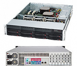 Корпус Supermicro CSE-825TQC-R740LPB 2U, up 8x3.5 Hot Plug SAS/SATA/SAS3, 2x3.5 Fixed HDD, ODD slot, 2x740W (RPS), Rack Rails, 3xFAN, 13.68"x13"