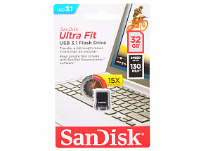 Внешний накопитель USB 32Gb SanDisk Ultra Fit SDCZ430-032G-G46 черный 