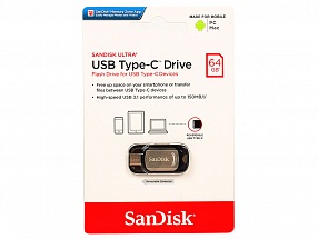 Внешний накопитель 64GB USB Drive <USB 3.0> SanDisk Type C (SDCZ450-064G-G46)