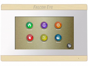 Видеодомофон Falcon Eye FE-70 ARIES (White) дисплей 7" TFT; сенсорный экран;  подключение до 2-х вызывных панелей и до 2-х видеокамер; интерком; графи
