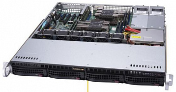 Серверная платформа Supermicro SYS-6019P-MTR, 1U, 2x LGA3647, 8xDDR4, no HDD (up4x3.5), SATA 6Gbps, 2x1GbE, IPMI, PCIE x8, M.2, 2x400W, Rack Rails