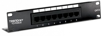 Патч панель Trendnet TC-P08C6   8-портовая 10'' неэкранированная коммутационная панель UTP RJ-45 (6 кат.)