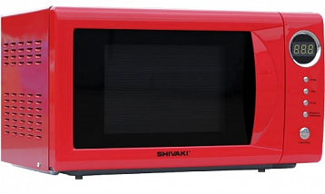 Микроволновая печь SHIVAKI SMW2034ER, 700 Вт., 20 л., электр. упр., таймер 60 мин., разморозка, красный