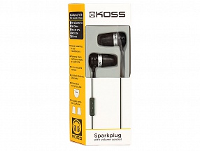 Наушники KOSS Spark Plug K Black (10-20000 Гц, 16 Ом, 112 Дб, шнур 1,2м) вкладыши