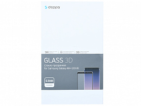 Защитное стекло 3D Deppa для Samsung Galaxy A8+ (2018), 0.3 мм, черное