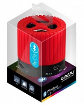 Беспроводная BT-Колонка GiNZZU® GM-988R, bluetooth, 3W/TFcard/AUX/FM, красный/черный