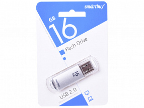 Внешний накопитель 16Gb USB Drive  USB2.0  Smartbuy V-Cut Silver (SB16GBVC-S)