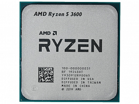 Процессор AMD Ryzen 5 3600 OEM  65W, 6C/12T, 4.2Gh(Max), 36MB(L2+L3), AM4  (100-000000031)