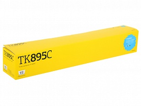 Тонер-картридж Т2 TC-K895C (аналог TK-895C Cyan) для Kyocera FS-C8020/C8025/C8520/C8525 (6000 стр.) голубой, с чипом
