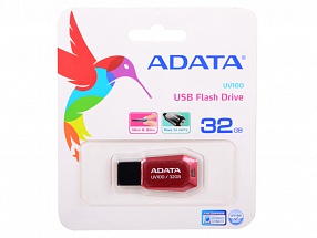 Внешний накопитель 32GB USB Drive ADATA USB 2.0 UV100 красная AUV100-32G-RRD