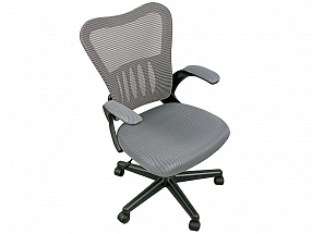 Кресло офисное COLLEGE HLC-0658F серый ткань, сетчатый акрил, 120 кг, крестовина и подлокотники черный пластик. (ШxГxВ), см 60.5x55x93-102.5