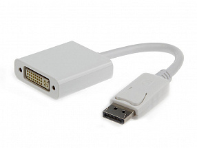 Переходник DisplayPort - DVI Cablexpert A-DPM-DVIF-002-W, 20M/19F, 10см, белый, пакет