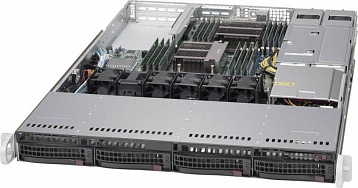 Серверная платформа Supermicro SYS-6018R-WTRT 2x E5-2600v3/v4, 16x DDR4, no HDD (up to 4x3.5), C612 SATA RAID 0/1/5/10, 2x10GbE, 2xFHHL, 2x750W, Rails