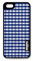 Чехол пластиковый Merc fabric Check для iPhone 5, 5S синий 
