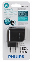 Универсальное сетевое зарядное USB устройство  Philips DLP2207/12 